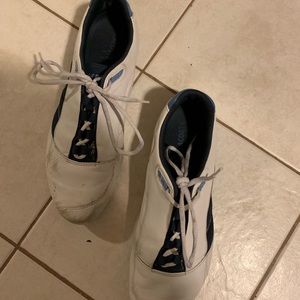 Men’s blue and white Lacoste sneakers